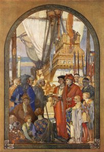 Philip of Burgundy Presents a Charter to the Merchant Adventurers by English School