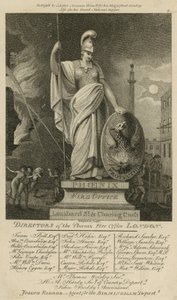 Phoenix Company; Fire Office, Lombard Street and Charing Cross, London by English School