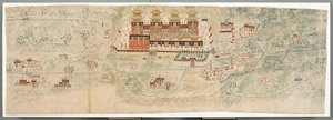 Picture-map of Central Tibet in 7 sections