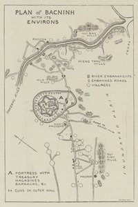 Plan of Bacninh with its Environs by English School