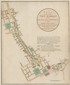 Plan of the Intended New Street (Regent Street) Between Pall Mall and Portland Place by English School