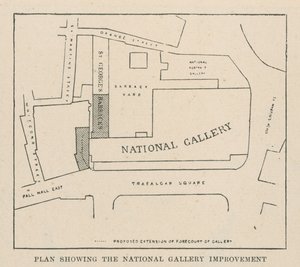 Plan Showing the National Gallery Improvement by English School