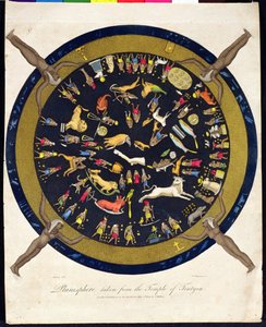 Planisphere taken from the Temple of Tentyra, engraved by J. Chapman, published by J. Wilkes by English School