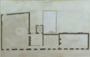Plans of the first floor of 21 Albemarle Street after the initial alterations to the house after its acquisition by the Royal Institution