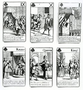 Playing Cards Depicting the Events from the Spanish Armada, 1699 by English School