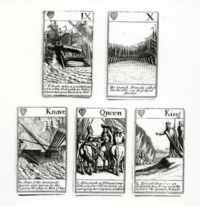 Playing Cards Depicting the Events from the Spanish Armada, 1699 by English School