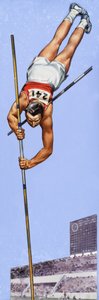 Pole vault champion Fred Hansen by English School