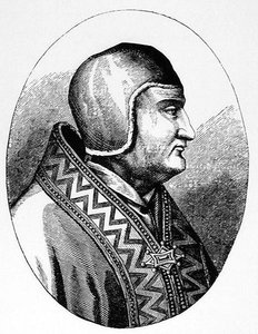 Pope Clement IV, Illustration from Science and Literature in the Middle Ages and the Renaissance, Written and Engraved by Paul Lacroix, 1878 by English School