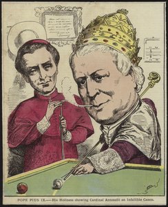 Pope Pius IX - His Holiness Showing Cardinal Antonelli an Infallible Canon by English School
