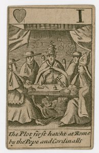 Popish Plot Playing Card by English School