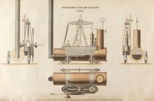 Portable steam engine, designed by Maudsley, Sons & Field, 1828 by English School