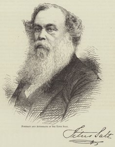 Portrait and Autograph of Sir Titus Salt by English School