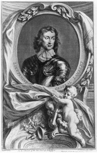 Portrait of Lieutenant General John Lambert (1619-83) engraved by Jacobus Houbraken (1698-1780) by English School