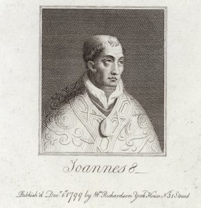 Portrait of Pope John VIII by English School