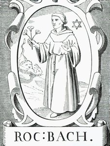 Portrait of Roger Bacon, illustration from Science and Literature in the Middle Ages and the Renaissance, written and engraved by Paul Lacroix, 1878 by English School