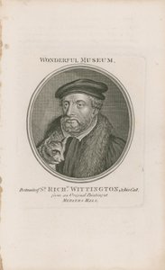 Portrait of Sir Richard Whittington and his cat by English School