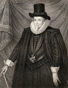 Portrait of Thomas Cecil, 1st Earl of Exeter, from Lodges British Portraits, 1823