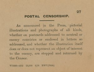 Postal Censorship by English School
