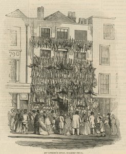 Poulterers Shop on Holborn Hill by English School