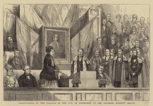 Presentation of the Freedom of the City of Edinburgh to the Baroness Burdett Coutts