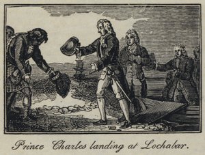 Prince Charles Landing at Lochabar by English School