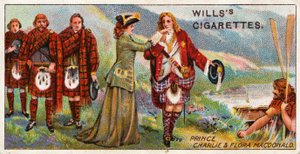 Prince Charlie and Flora Macdonald by English School
