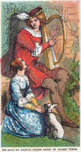 Prince Hal, the future king Henry V, singing of daring deeds by English School
