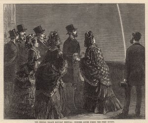Princess Louise Firing the First Rocket by English School