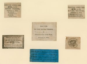Printed souvenirs of the frost fair of 1814 by English School