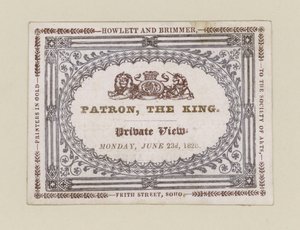 Howlett and Brimmer Printers in Gold, trade card by English School