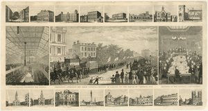 Procession Attending the Great National Petition of 3,317,702, to the House of Commons, 1842 by English School