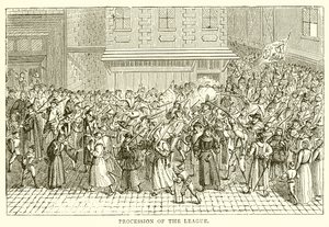 Procession of the League by English School