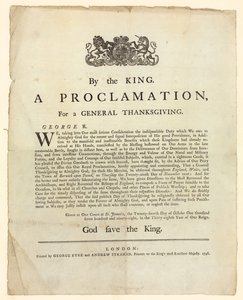 Proclamation for a General Thanksgiving, 1798 by English School