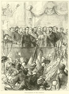 Proclamation of the Commune, March 1871 by English School