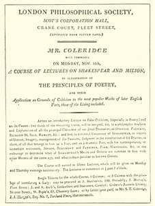 Programme of Coleridge
