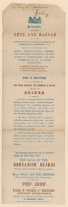 Programme of the grand Fete and Bazaar in aid of the Female School of Art by English School