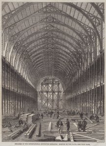 Progress of the International Exhibition Building, Portion of the Nave by English School