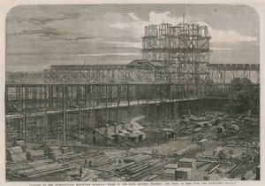 Works of the nave, eastern transept and dome by English School