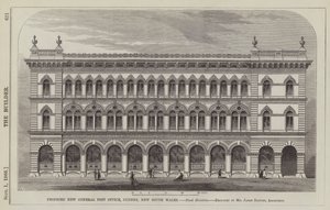 Proposed New General Post Office, Sydney, New South Wales (engraving) by English School