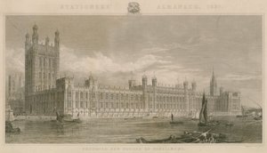 Proposed new Houses of Parliament, from the design by Charles Barry by English School