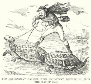 The Government Courier with Important Despatches from the Seat of War by English School