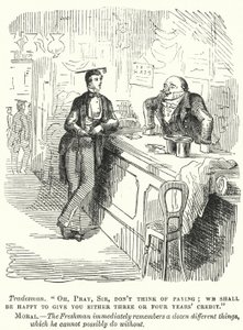 Freshman University Student Negotiating with a Shopkeeper by English School