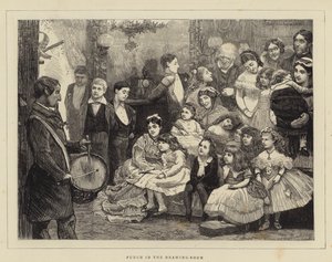 Punch in the Drawing-Room (engraving) by English School
