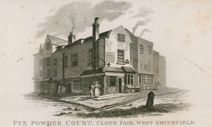 Pye Powder Court, Cloth Fair, West Smithfield, Held at the Sign of the Hand and Shears Public House