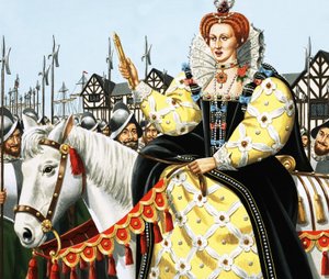 Queen Elizabeth giving her Armada speech by English School