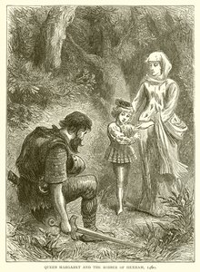 Queen Margaret and the Robber of Hexham, 1460 by English School