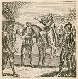 Queen Margaret Causing the Head of the Duke of York to be Fixed on the Gates of the City of York by English School
