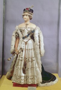 Queen Victoria doll dressed in her Coronation Robes