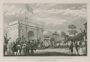 Queen Victoria Leaving Buckingham Palace, 28 June 1838 by English School