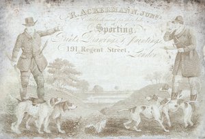 R Ackermann, Junior, 191 Regent Street, Trade Card by English School